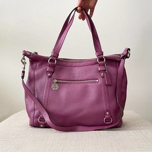 Coach Alexandra Convertible Pebble Leather Tote